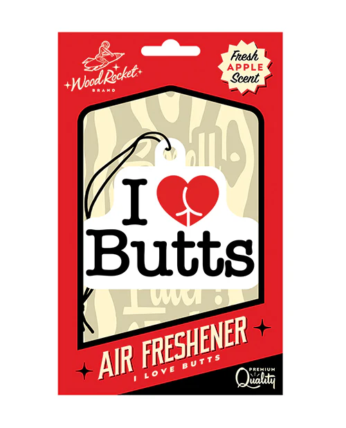 Wood Rocket "I Love Butts" Air Freshener